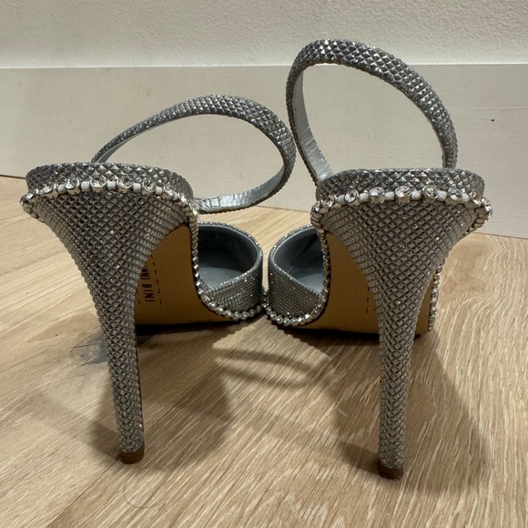 Silver Rhinestone Slingback Heels - Picture 4 of 8